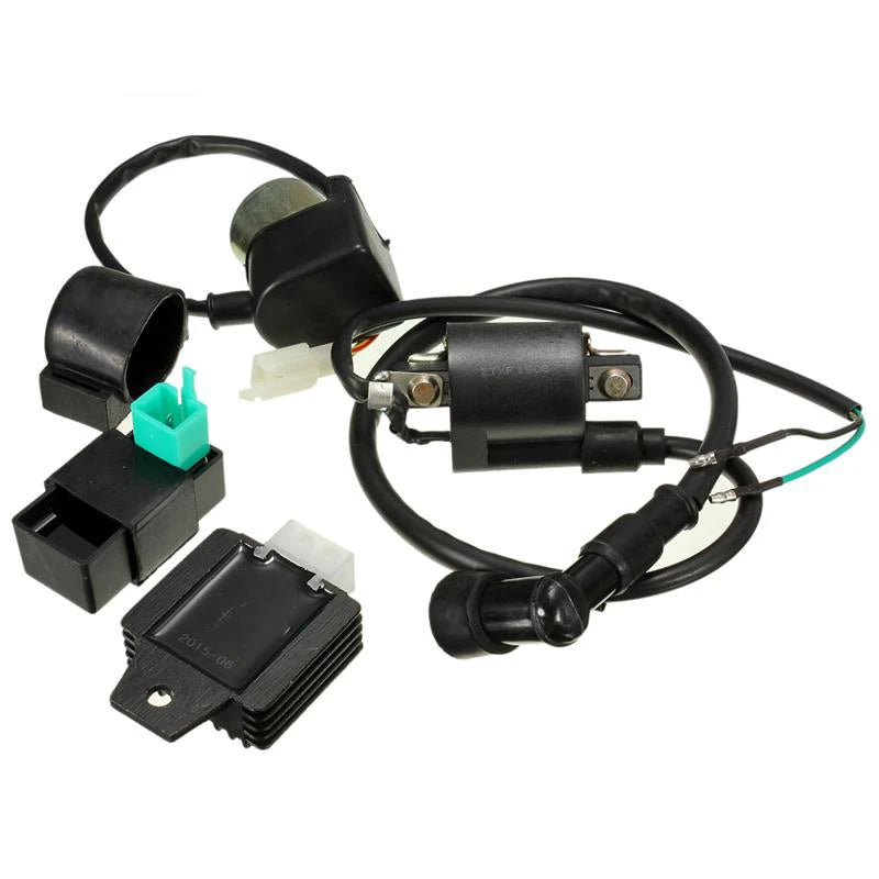 Ignition Coil CDI Regulator Rectifier Relay Kit for ATV Dirt Bike Gokart 50cc 70cc 90cc 110cc 125cc Car Motor ATV Quad