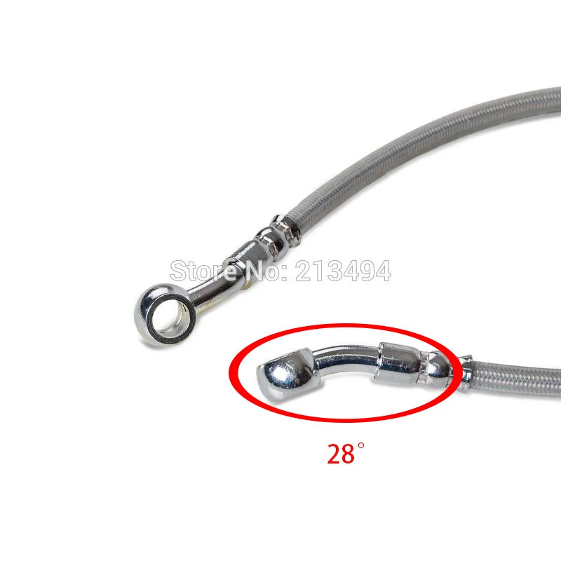 39cm-140cm Motorcycle Brake Oil Hose Brake Line Universal Motorbike Stainless Steel Braided Pipeline Latiguillo Freno Moto