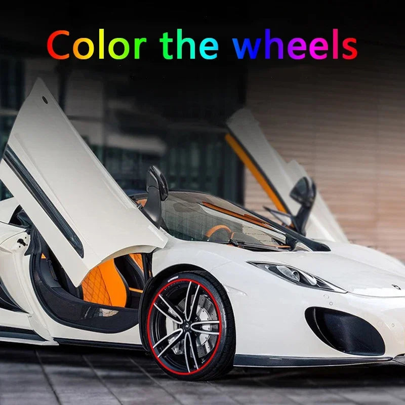 4M/8M Multicolor Xi Car Rim Styling Bright Matte Car Wheels Sticker Tire Protector Wheel Edge Protector Auto Accessories ...