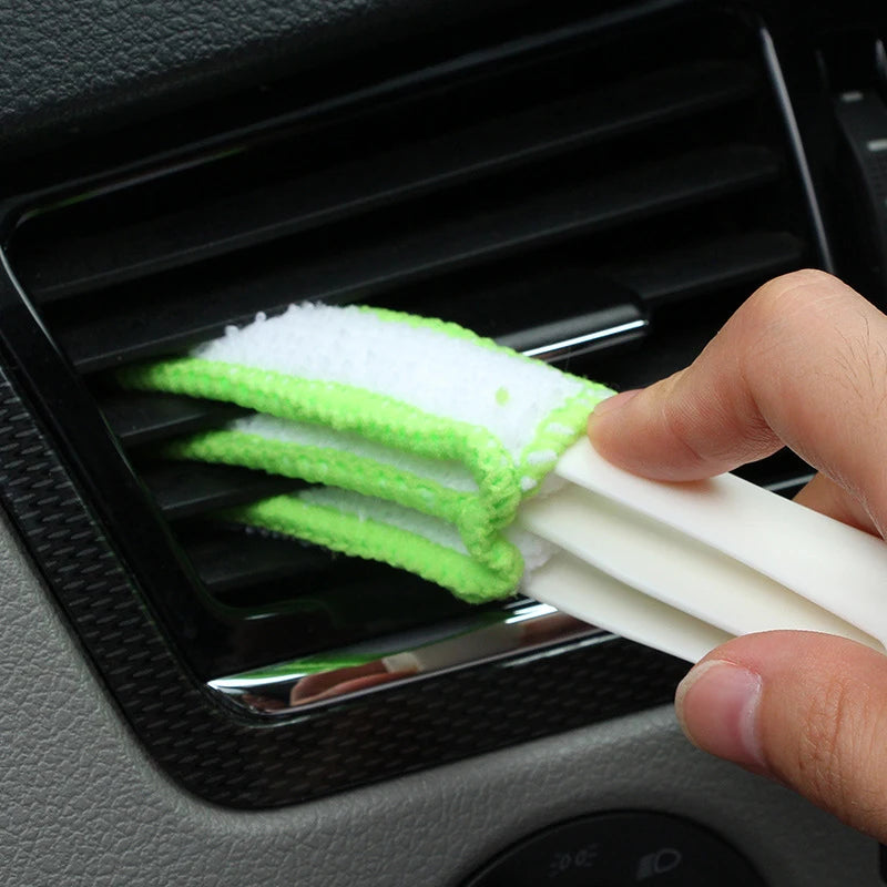 1pcs Multi Functional Dual Head Air Conditioner for Vehicles, Dust Removal Gap, Air Outlet Brush, Car Air Outlet Cleaning Brush