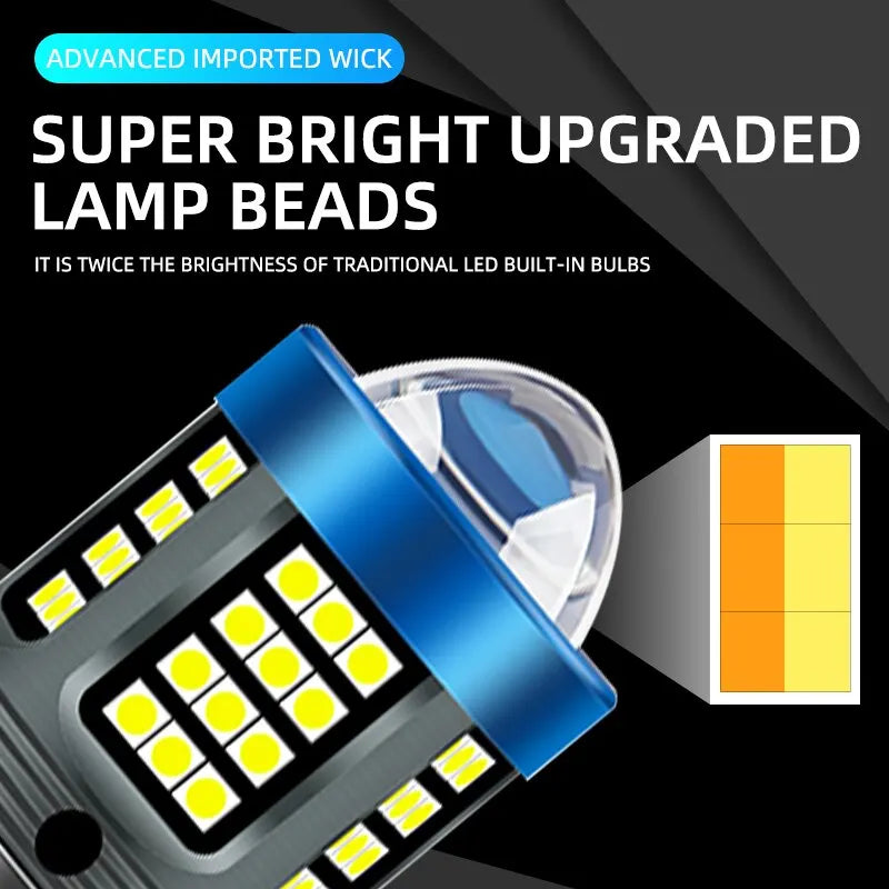 H4 H6 BA20D LED Motorcycle Light Bulb LED Fisheye Lens Dual Color White Yellow CSP Chip Motorbike Headlight Scooter Fog Lamp