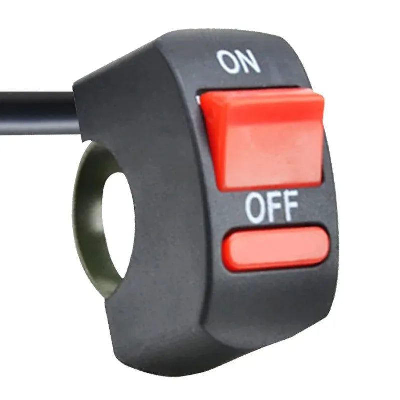 Universal Motorcycle Handlebar Flameout Switch ON OFF Button for Moto Motor ATV Bike DC12V/10A Black