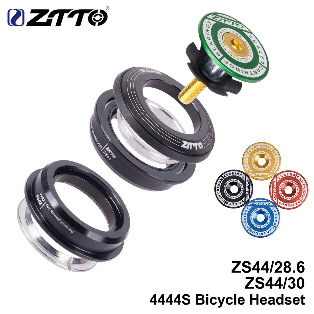 ZTTO 4444S MTB Bicycle Headset 44mm CNC 1 1/8" 28.6 Straight Tube fork Internal 44 SEMI-INTEGRATED Mountain Road Bike Headset