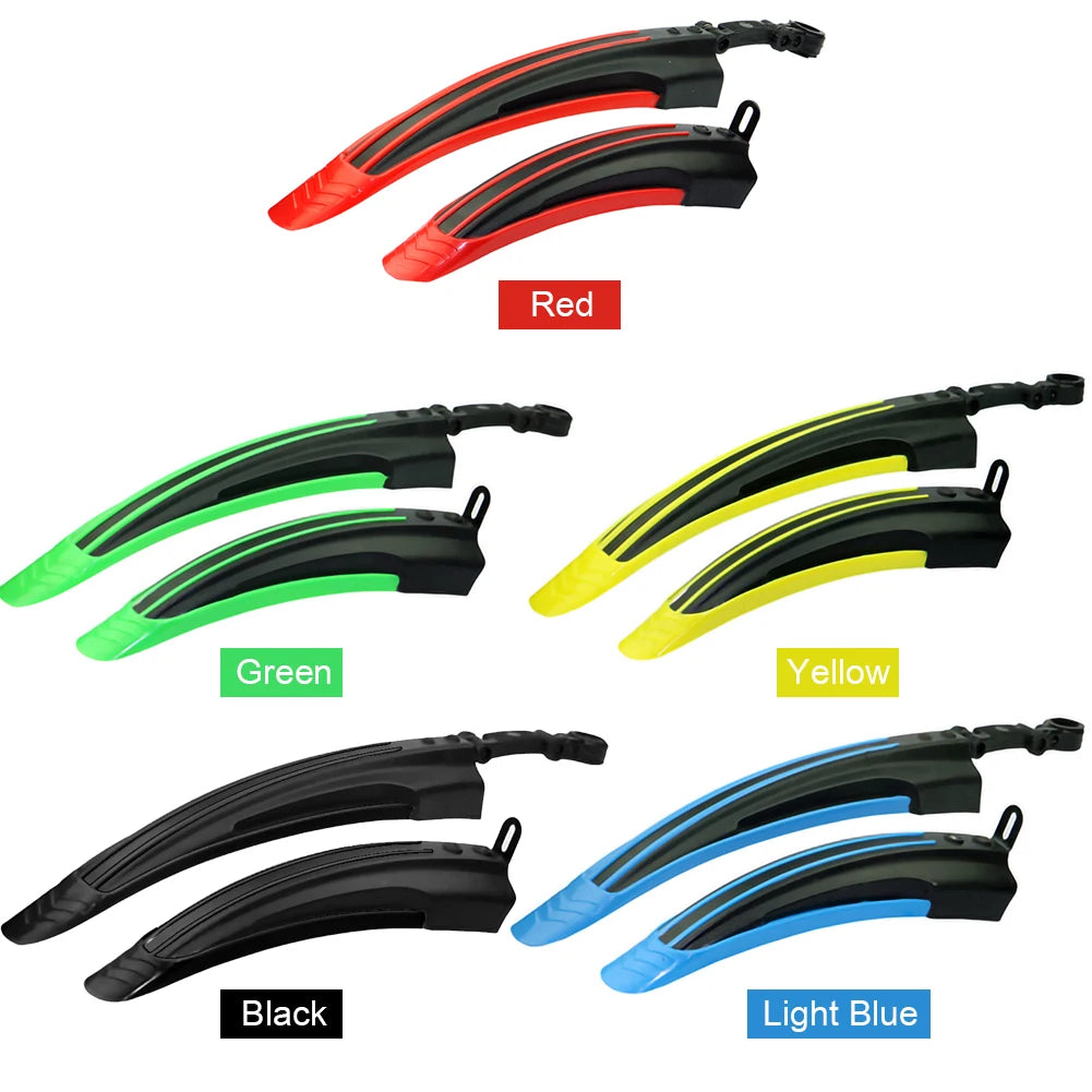 Universal 2pcs Bicycle Front Rear Mudguard for 20/22/24/26'' MTB Bike Fenders Bike Mudguard Rear Mud Guard Bicycle Accessories