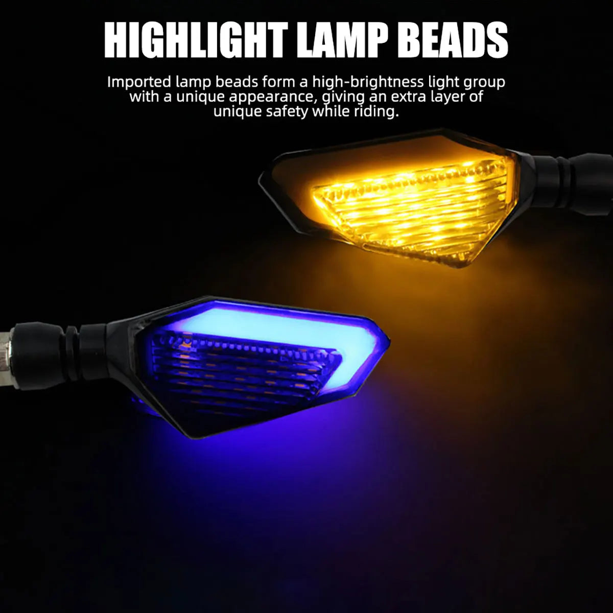 Universal Motorcycle Turn Signals Amber Blinkers Indicators Super Bright Motorbike Lamp Flashers Signal Tail Light Scooter Acces