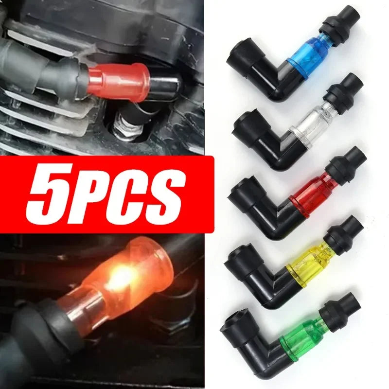 Motorcycle Flash Spark Plug Cap Universal Elbow Motorbike Ignition Spark Plug High Pressure Cover Moto Modification Accessories