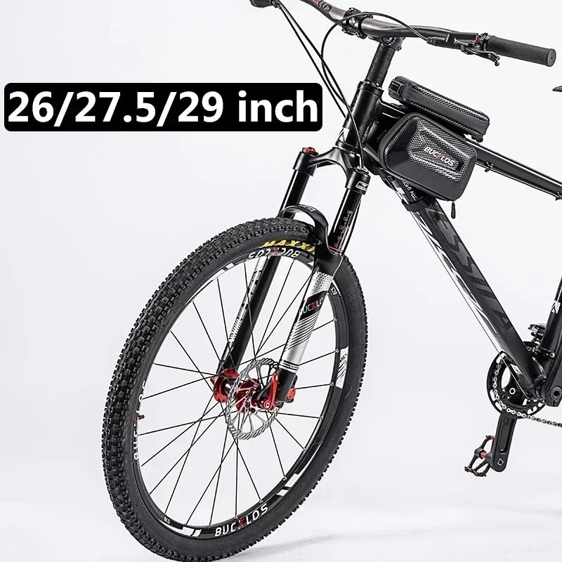 BUCKLOS Mountain Bike Air Fork 9*100mm Bicycle Air Suspension Fork Travel 120mm Straight/Tapered Tube MTB Fork Disc Brake RL/LO