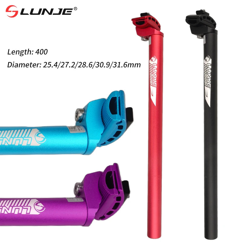 Mountain Bike Seatpost 25.4 27.2 28.6 30.9 31.6*400mm MTB Bicycle Seat Tube Aluminum Alloy Road Bike Seat Post