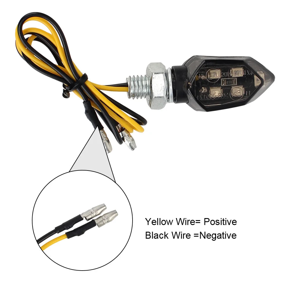 LED Turn Signal Light Super Bright 2pcs Motorcycle Mini Universal Led Motorbike Lampe Amber Blinker LED Indicators Light