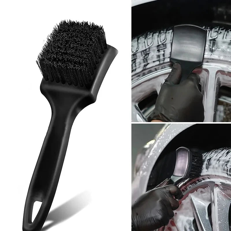 Car Tire Rim Brush Carpet Wheel Hub Cleaning Brushes Black Wheels Detailing Cleaning Brush Kit Auto Washing Tools Car Accessorie