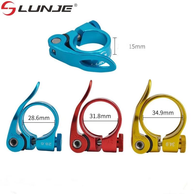 Bicycle Seatpost Clamp 28.6/31.8/34.9mm Seat Tube Clamp MTB Bike Seat Tube Clip Aluminum Alloy Bike Parts Bike Saddle Seat Clamp