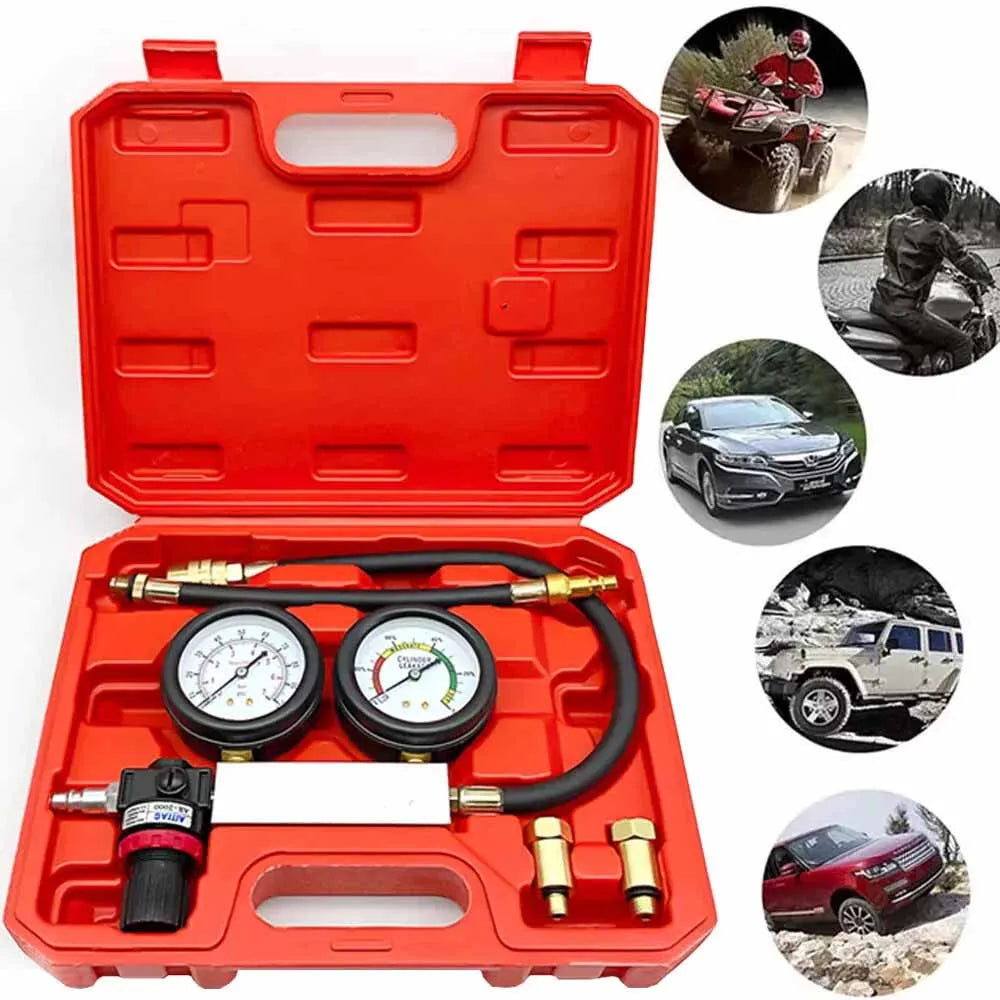 Automotive Cylinder Leak Detector TU-21 Petrol Engine Gauge Tool for Car Compression Leakage Detector Kit Diagnostic Tool