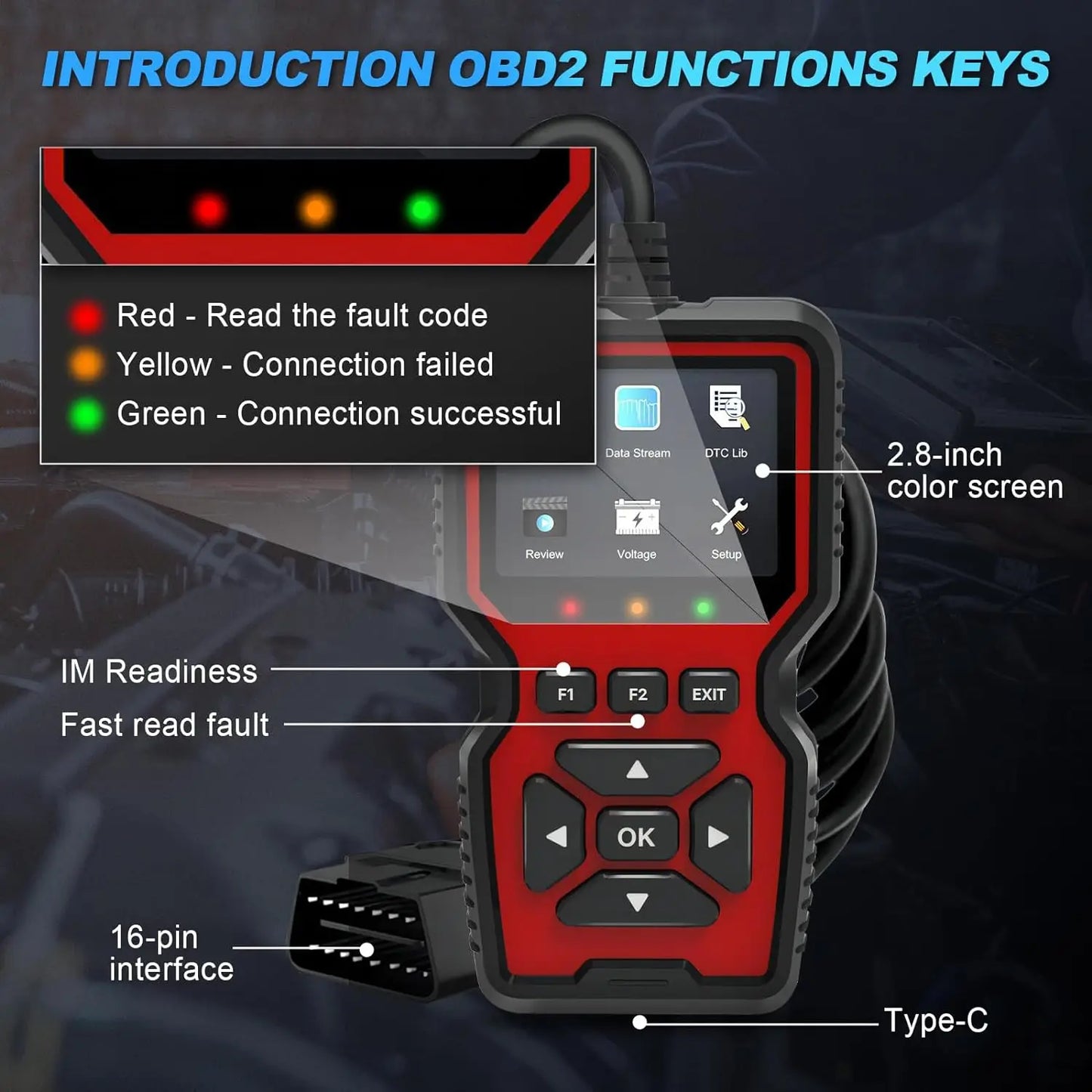 V519 Professional obd2 Scanner Diagnostic Tool EML327 OBD II Car Trouble Shooter Car Code Reader