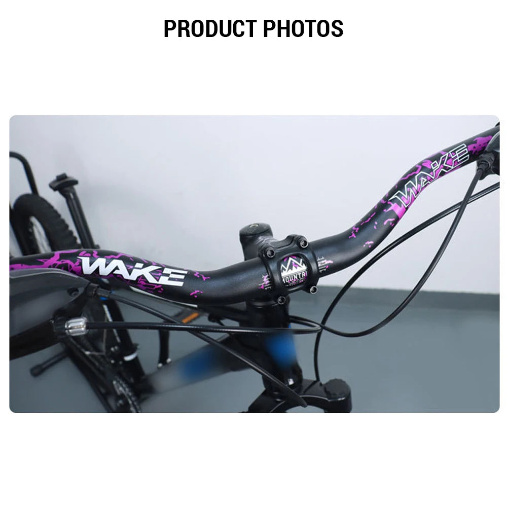 31.8MM Mountain Bike Handlebar Aluminum Alloy Bicycle Riser Handlebar 55MM Rise 780MM Length Bicycle Bar with Matte Surface