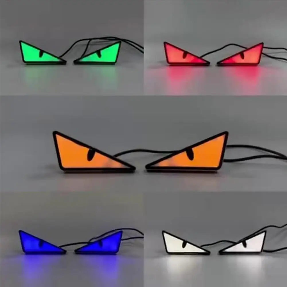 Motorbike Triangle Devil's Eye Pair Flash Light Modification Winking Eye Animation LED Display Motorbike Accessories