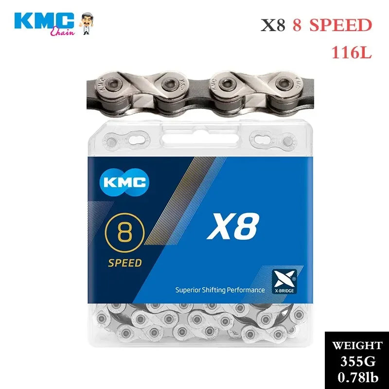 KMC Bike Chain X8 X9 X10 X11 X12 MTB Bicycle Chains 8 9 10 11 12 Speed Road Bike Current Mountain Bike for Shimano Bikes Part