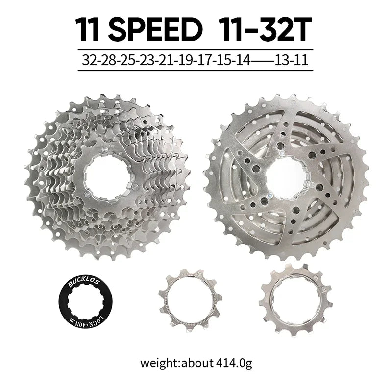 BUCKLOS Bicycle Cassette 10/11/12 Speed Road Mountain Bike Cassette 11-25T 11-32T 11-40T 11-50T 11-52T MTB Cassette for HG Hub