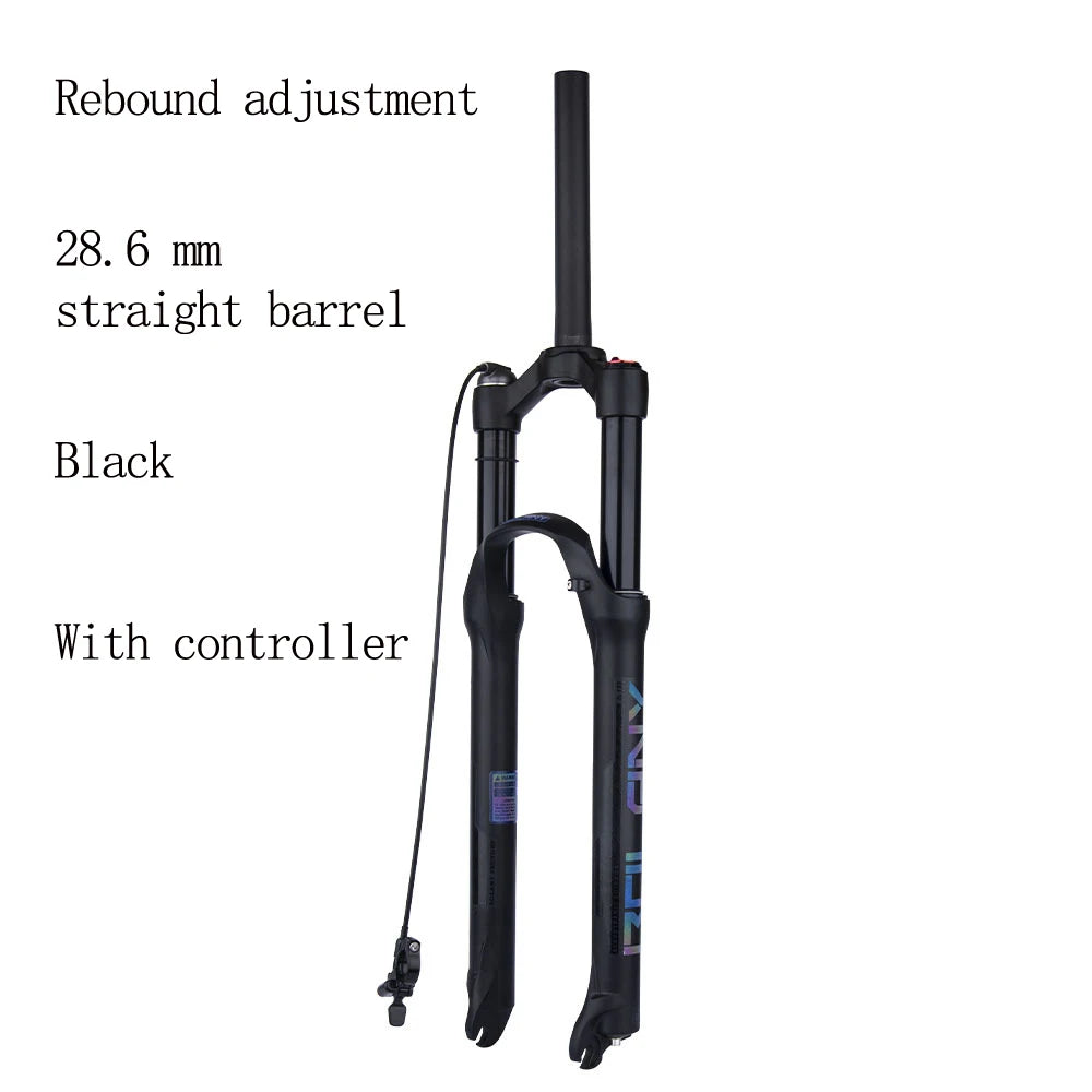 Mountain Bicycle Suspension Forks 26/27.5/29inch MTB Bicycle Fork Bike Air Fork with Rebound Adjustment 28.6 straight/vertebrae