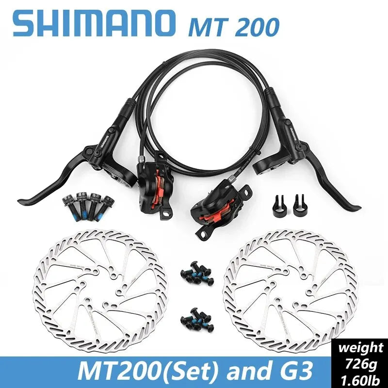 Shimano BR BL MT200 Bicycle Hydraulic Brake 160mm Rotors MTB Hydraulic Disc Brake Mountain Bike Upgrade MT315 Bike Parts