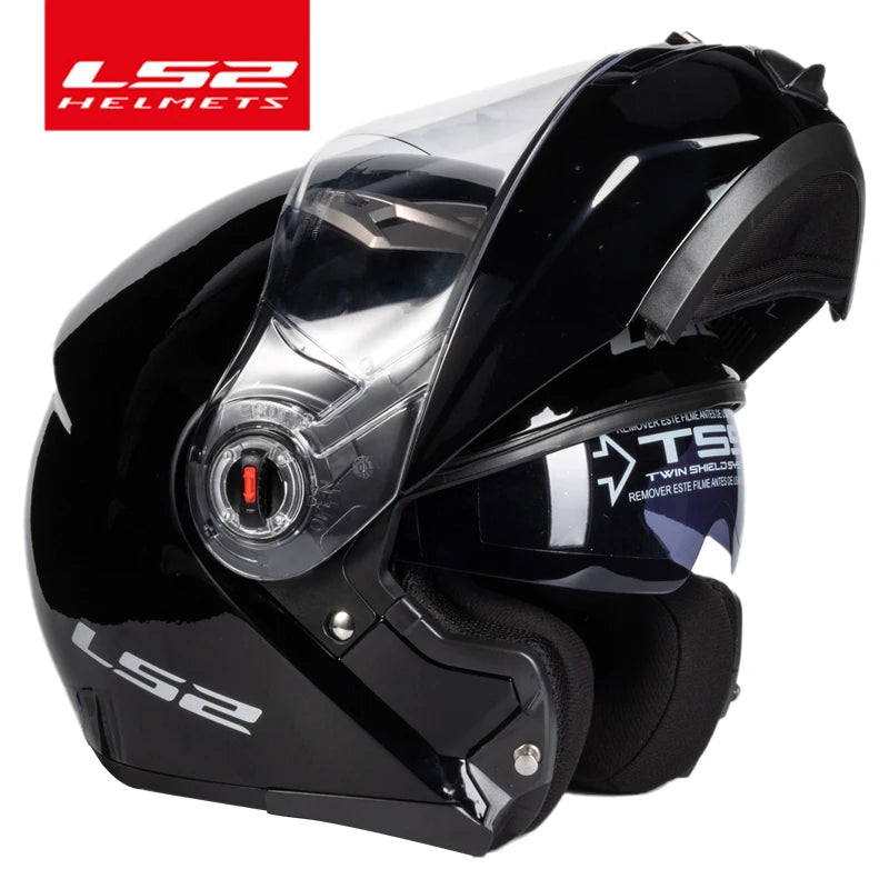 Capacete LS2 FF370 Flip up motorcycle helmet LS2 dual lens modular helmets with sun visor casco moto