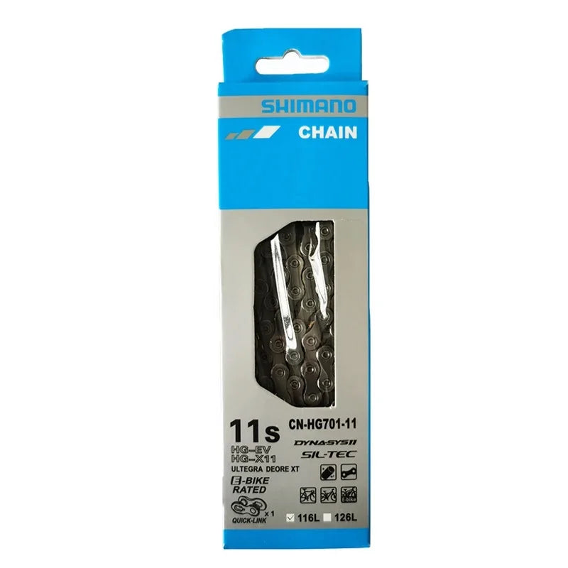 SHIMANO 9/10/11/12 Speed Bike Chain HG53 HG54 HG95 HG701 M8100 Road MTB Bicycle Chain 116/126 Links Bike Chain 8v 9v 10v 11v 12v