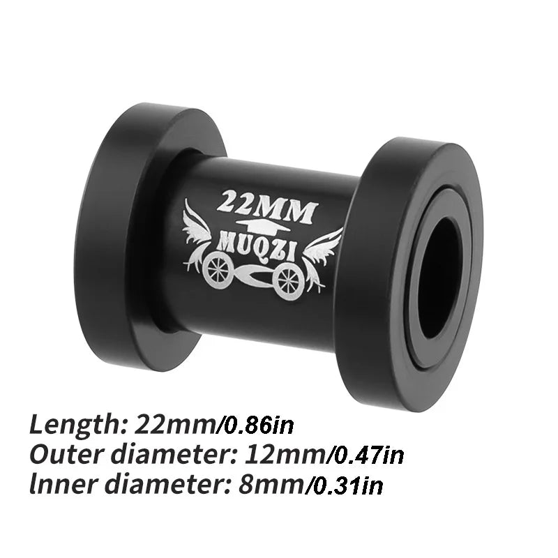 MUQZI MTB Rear Shock Bushing 22 24 26 32 40 44 50 54mm ID 8mm OD 12mm Mountain Bike Shock Absorber Parts