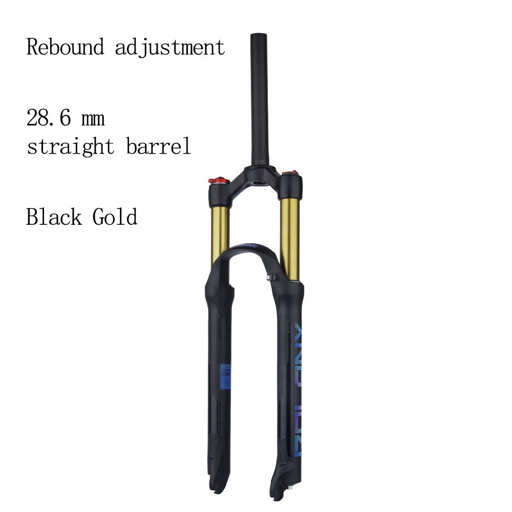 Mountain Bicycle Suspension Forks 26/27.5/29inch MTB Bicycle Fork Bike Air Fork with Rebound Adjustment 28.6 straight/vertebrae