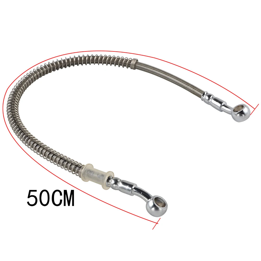 39cm-140cm Motorcycle Brake Oil Hose Brake Line Universal Motorbike Stainless Steel Braided Pipeline Latiguillo Freno Moto