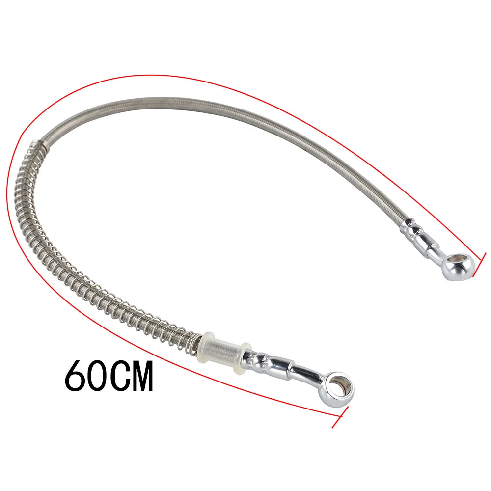 39cm-140cm Motorcycle Brake Oil Hose Brake Line Universal Motorbike Stainless Steel Braided Pipeline Latiguillo Freno Moto