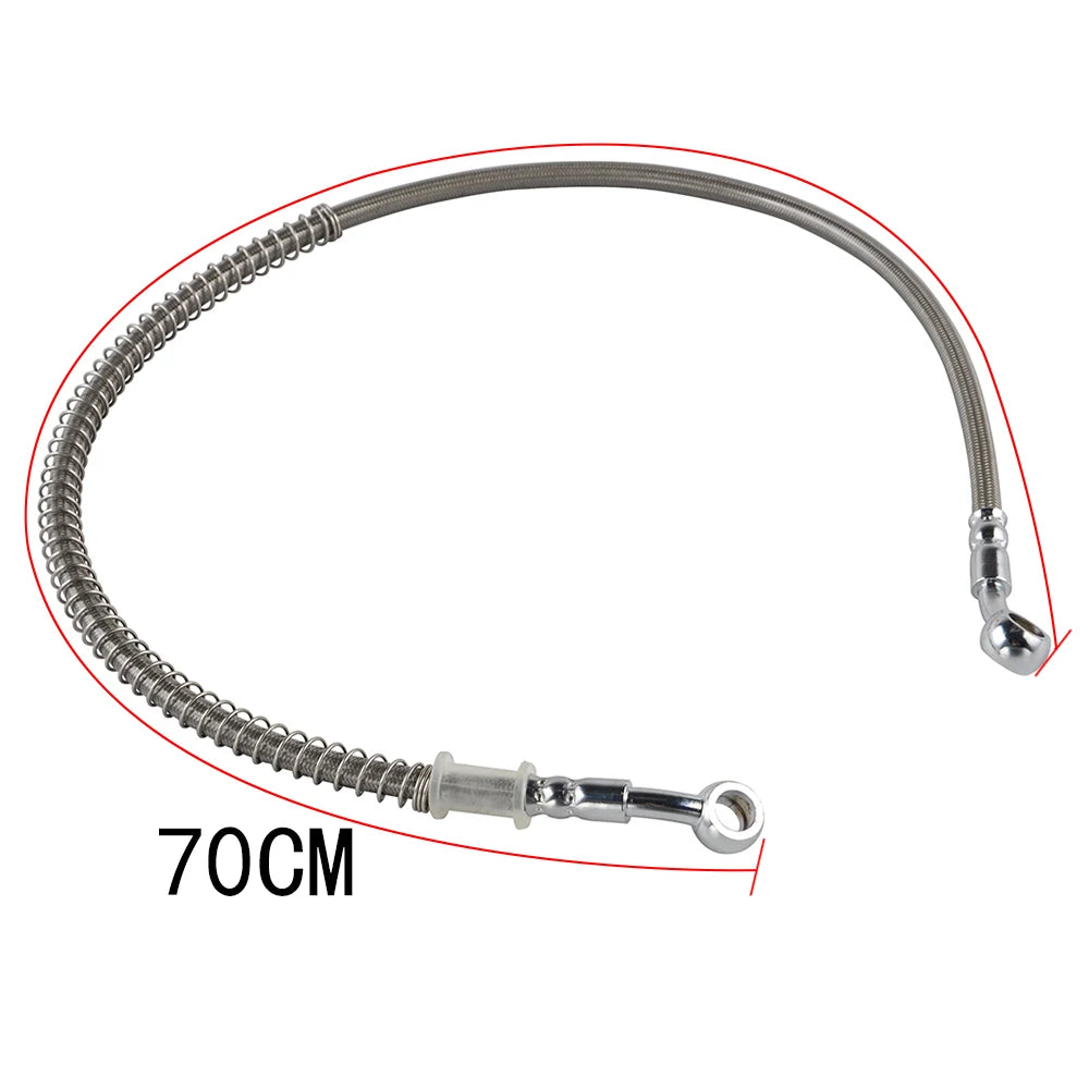 39cm-140cm Motorcycle Brake Oil Hose Brake Line Universal Motorbike Stainless Steel Braided Pipeline Latiguillo Freno Moto