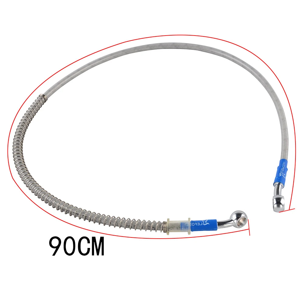 39cm-140cm Motorcycle Brake Oil Hose Brake Line Universal Motorbike Stainless Steel Braided Pipeline Latiguillo Freno Moto