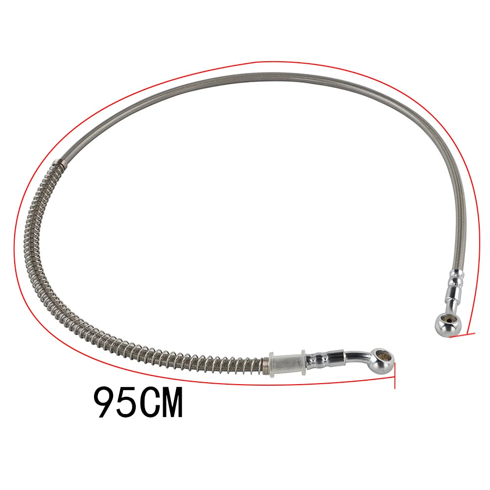 39cm-140cm Motorcycle Brake Oil Hose Brake Line Universal Motorbike Stainless Steel Braided Pipeline Latiguillo Freno Moto