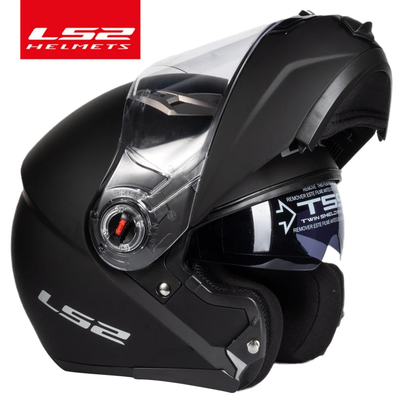 Capacete LS2 FF370 Flip up motorcycle helmet LS2 dual lens modular helmets with sun visor casco moto