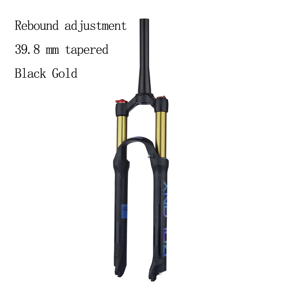 Mountain Bicycle Suspension Forks 26/27.5/29inch MTB Bicycle Fork Bike Air Fork with Rebound Adjustment 28.6 straight/vertebrae