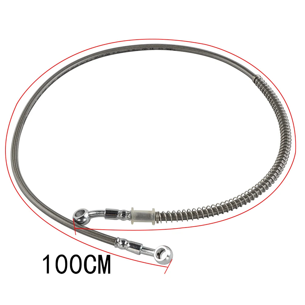 39cm-140cm Motorcycle Brake Oil Hose Brake Line Universal Motorbike Stainless Steel Braided Pipeline Latiguillo Freno Moto