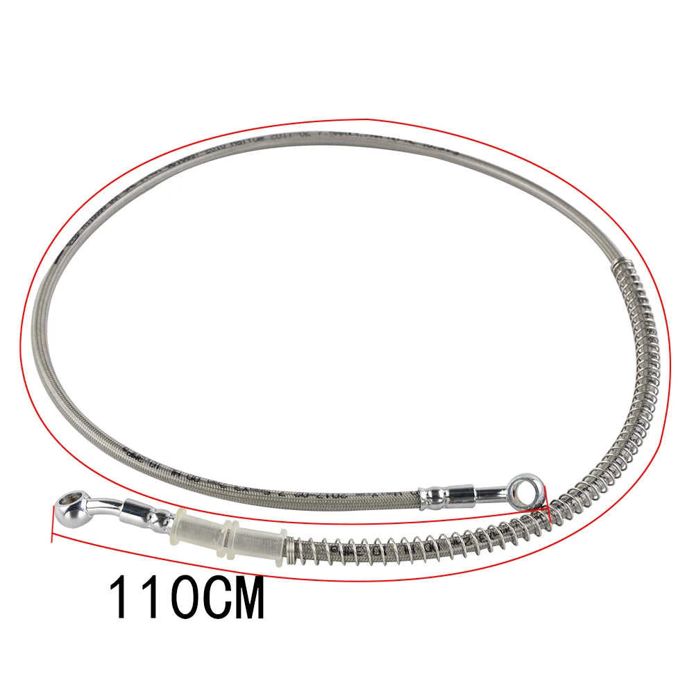 39cm-140cm Motorcycle Brake Oil Hose Brake Line Universal Motorbike Stainless Steel Braided Pipeline Latiguillo Freno Moto