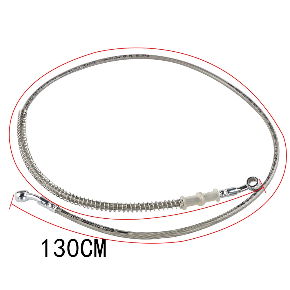 39cm-140cm Motorcycle Brake Oil Hose Brake Line Universal Motorbike Stainless Steel Braided Pipeline Latiguillo Freno Moto