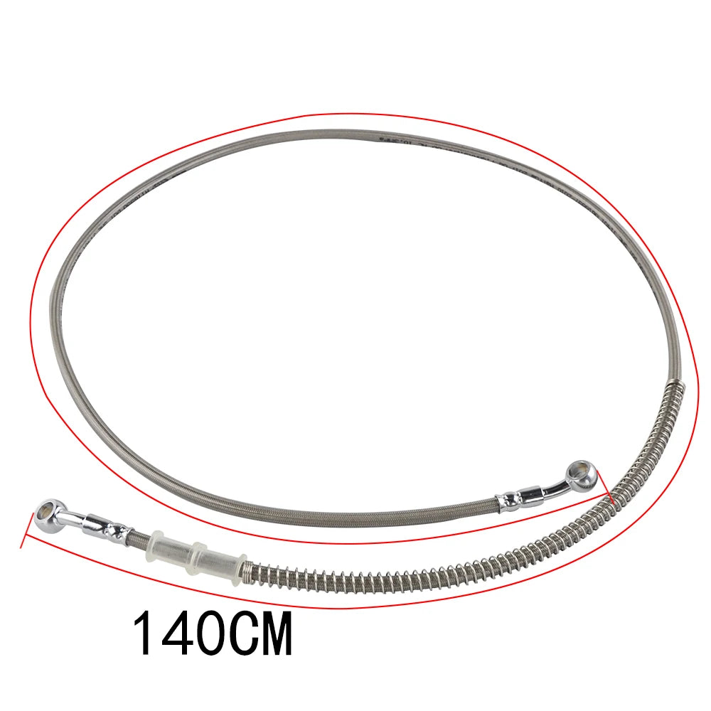 39cm-140cm Motorcycle Brake Oil Hose Brake Line Universal Motorbike Stainless Steel Braided Pipeline Latiguillo Freno Moto