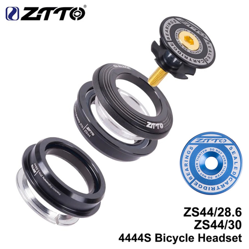 ZTTO 4444S MTB Bicycle Headset 44mm CNC 1 1/8" 28.6 Straight Tube fork Internal 44 SEMI-INTEGRATED Mountain Road Bike Headset