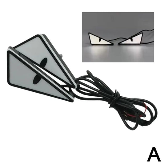 Motorbike Triangle Devil's Eye Pair Flash Light Modification Winking Eye Animation LED Display Motorbike Accessories