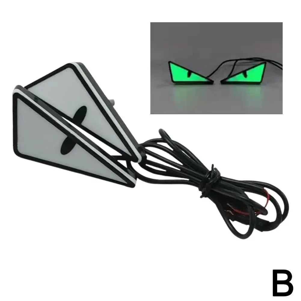 Motorbike Triangle Devil's Eye Pair Flash Light Modification Winking Eye Animation LED Display Motorbike Accessories