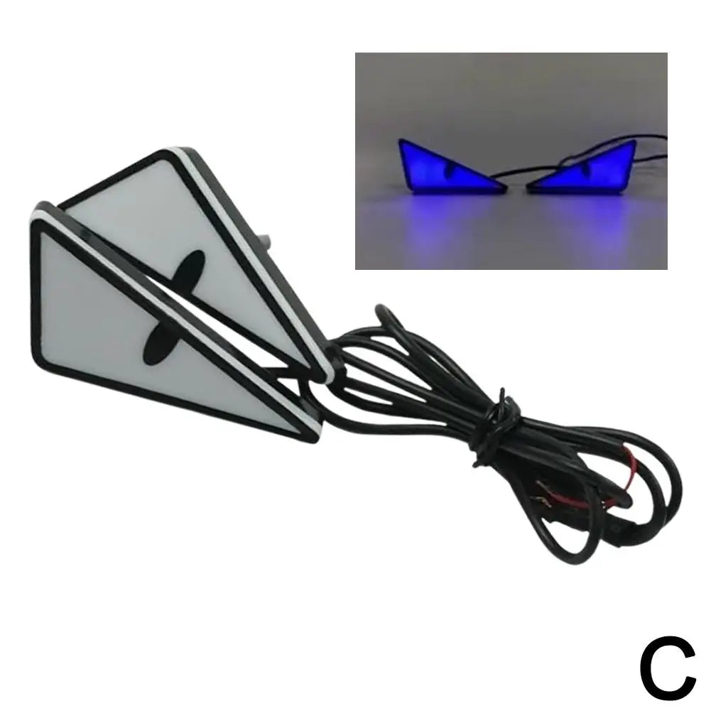 Motorbike Triangle Devil's Eye Pair Flash Light Modification Winking Eye Animation LED Display Motorbike Accessories