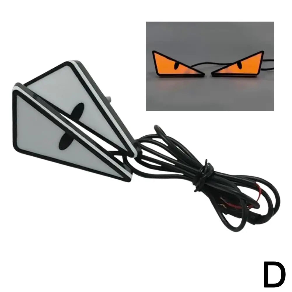 Motorbike Triangle Devil's Eye Pair Flash Light Modification Winking Eye Animation LED Display Motorbike Accessories