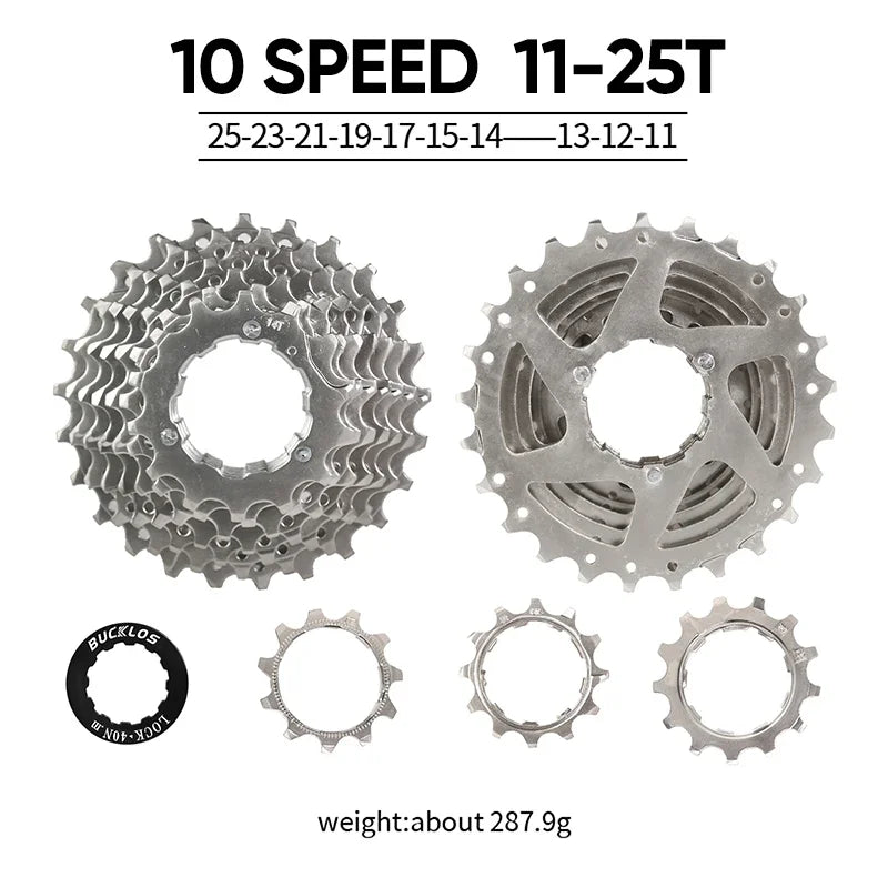 BUCKLOS Bicycle Cassette 10/11/12 Speed Road Mountain Bike Cassette 11-25T 11-32T 11-40T 11-50T 11-52T MTB Cassette for HG Hub