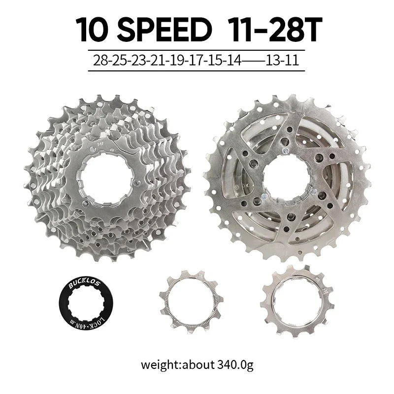 BUCKLOS Bicycle Cassette 10/11/12 Speed Road Mountain Bike Cassette 11-25T 11-32T 11-40T 11-50T 11-52T MTB Cassette for HG Hub