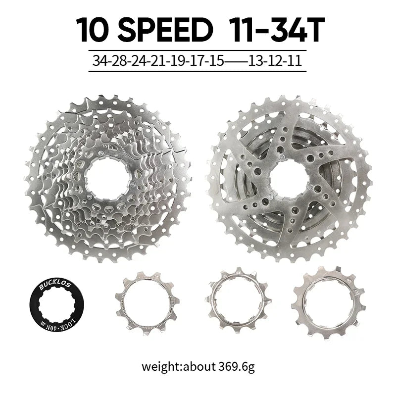 BUCKLOS Bicycle Cassette 10/11/12 Speed Road Mountain Bike Cassette 11-25T 11-32T 11-40T 11-50T 11-52T MTB Cassette for HG Hub