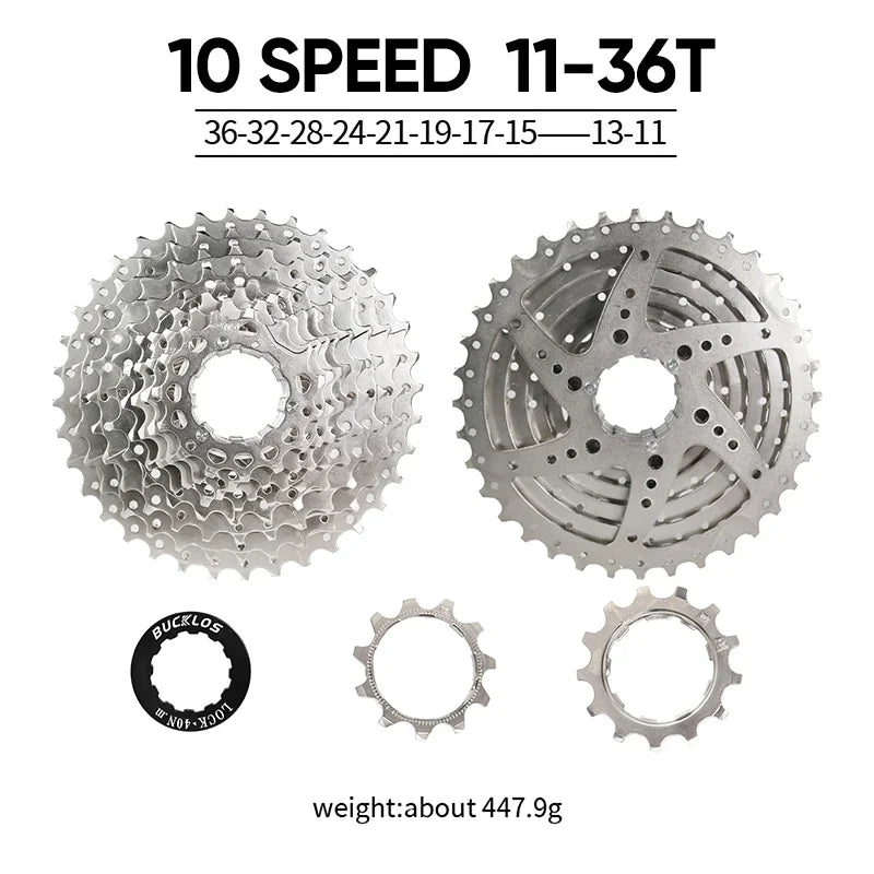 BUCKLOS Bicycle Cassette 10/11/12 Speed Road Mountain Bike Cassette 11-25T 11-32T 11-40T 11-50T 11-52T MTB Cassette for HG Hub