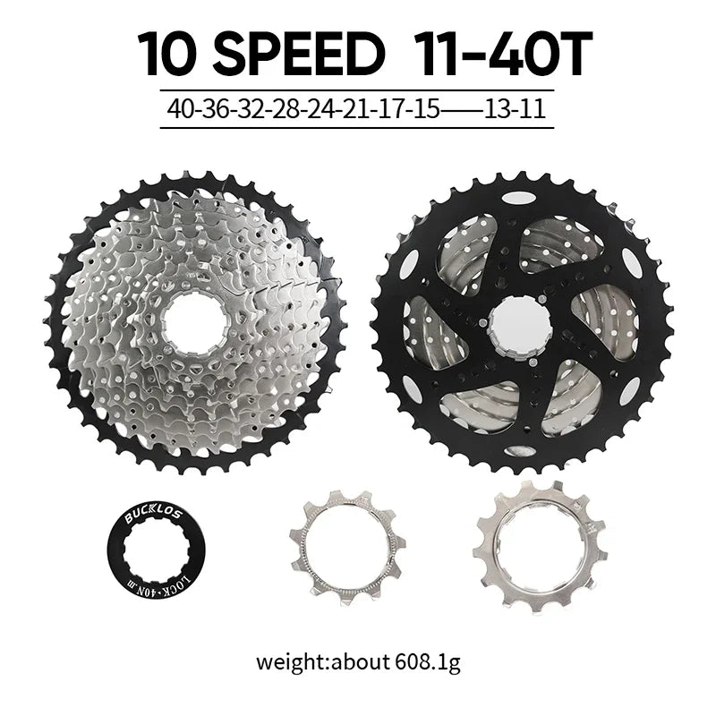 BUCKLOS Bicycle Cassette 10/11/12 Speed Road Mountain Bike Cassette 11-25T 11-32T 11-40T 11-50T 11-52T MTB Cassette for HG Hub