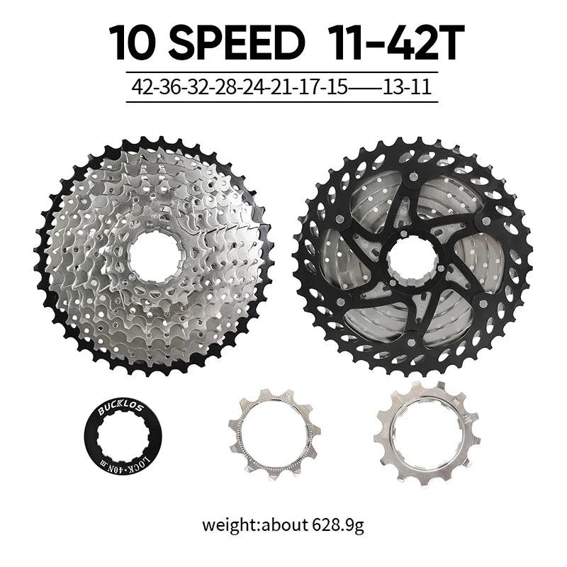 BUCKLOS Bicycle Cassette 10/11/12 Speed Road Mountain Bike Cassette 11-25T 11-32T 11-40T 11-50T 11-52T MTB Cassette for HG Hub