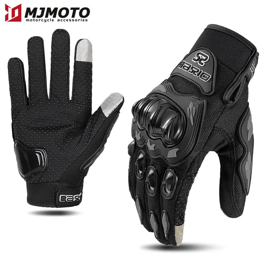 Lady's Pink Black Motorcycle Gloves Women Summer Mesh Breathable Motocross Motorbike Moto Racing Gloves Touch Screen Gloves Men